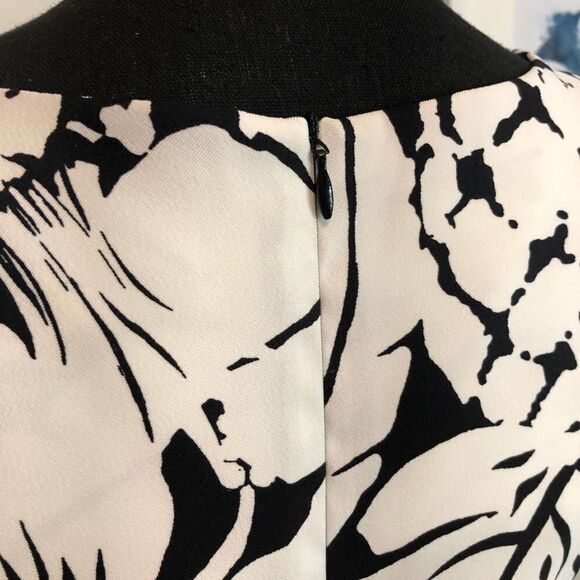 I.N. Studio Dress Black and White Floral Size 6 - Picture 7 of 11
